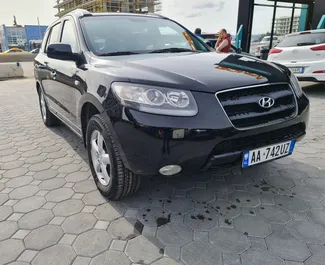 Front view of a rental Hyundai Santa Fe in Tirana, Albania ✓ Car #4522. ✓ Automatic TM ✓ 0 reviews.