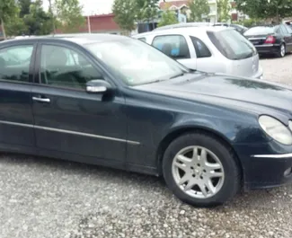 Front view of a rental Mercedes-Benz E-Class in Tirana, Albania ✓ Car #4501. ✓ Automatic TM ✓ 0 reviews.
