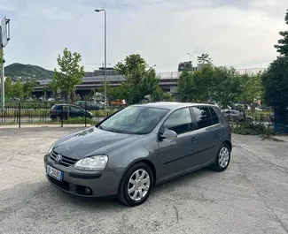 Front view of a rental Volkswagen Golf in Tirana, Albania ✓ Car #4470. ✓ Automatic TM ✓ 0 reviews.