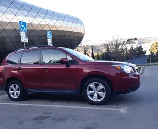 Subaru Forester rental. Comfort, SUV, Crossover Car for Renting in Georgia ✓ Without Deposit ✓ TPL, CDW, SCDW, Passengers, Theft insurance options.