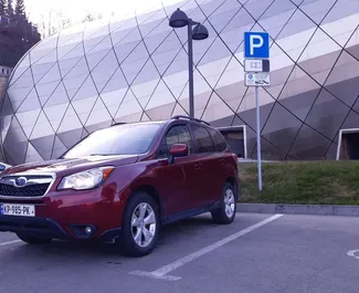 Subaru Forester 2016 car hire in Georgia, featuring ✓ Petrol fuel and 226 horsepower ➤ Starting from 80 GEL per day.
