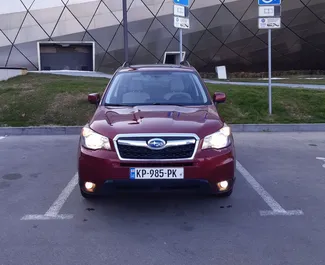 Front view of a rental Subaru Forester in Tbilisi, Georgia ✓ Car #4452. ✓ Automatic TM ✓ 1 reviews.