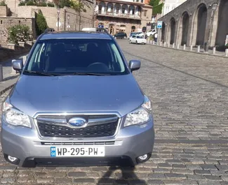 Front view of a rental Subaru Forester in Tbilisi, Georgia ✓ Car #4455. ✓ Automatic TM ✓ 0 reviews.