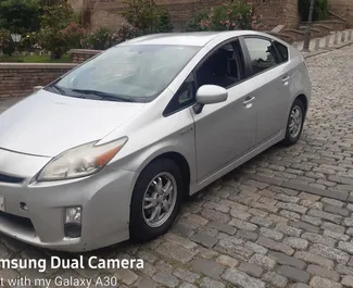 Front view of a rental Toyota Prius in Tbilisi, Georgia ✓ Car #4456. ✓ Automatic TM ✓ 0 reviews.