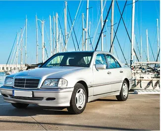 Front view of a rental Mercedes-Benz C180 in Barcelona, Spain ✓ Car #4818. ✓ Automatic TM ✓ 0 reviews.