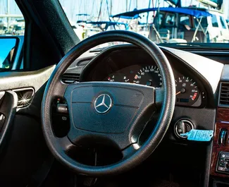 Interior of Mercedes-Benz C180 for hire in Spain. A Great 5-seater car with a Automatic transmission.