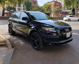 Front view of a rental Audi Q7 in Tbilisi, Georgia ✓ Car #1560. ✓ Automatic TM ✓ 7 reviews.