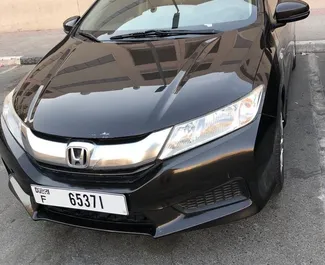Front view of a rental Honda City in Dubai, UAE ✓ Car #4957. ✓ Automatic TM ✓ 0 reviews.