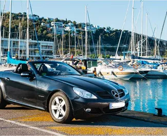 Mercedes-Benz SLK Cabrio rental. Comfort, Luxury, Cabrio Car for Renting in Spain ✓ Deposit of 800 EUR ✓ TPL, SCDW insurance options.