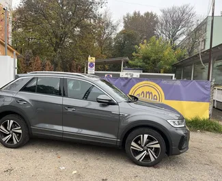 Front view of a rental Volkswagen T-Roc in Budapest, Hungary ✓ Car #4762. ✓ Automatic TM ✓ 4 reviews.