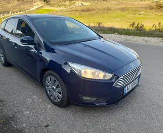 Front view of a rental Ford Focus in Tirana, Albania ✓ Car #5007. ✓ Manual TM ✓ 1 reviews.