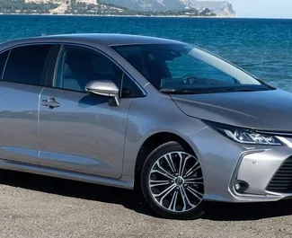 Front view of a rental Toyota Corolla in Barcelona, Spain ✓ Car #4755. ✓ Automatic TM ✓ 0 reviews.
