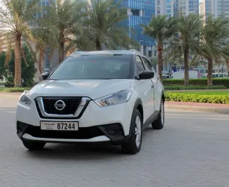 Front view of a rental Nissan Kicks in Dubai, UAE ✓ Car #4871. ✓ Automatic TM ✓ 0 reviews.