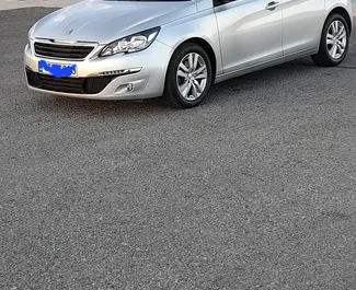 Front view of a rental Peugeot 308 in Crete, Greece ✓ Car #4125. ✓ Manual TM ✓ 0 reviews.