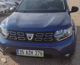 Front view of a rental Dacia Duster at Antalya Airport, Turkey ✓ Car #5073. ✓ Automatic TM ✓ 0 reviews.