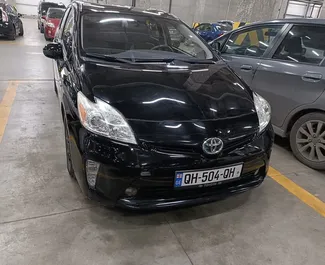 Front view of a rental Toyota Prius in Tbilisi, Georgia ✓ Car #5390. ✓ Automatic TM ✓ 7 reviews.