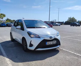 Front view of a rental Toyota Yaris in Thessaloniki, Greece ✓ Car #2289. ✓ Automatic TM ✓ 0 reviews.