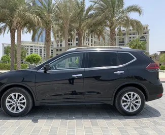Front view of a rental Nissan Rogue in Dubai, UAE ✓ Car #5126. ✓ Automatic TM ✓ 0 reviews.