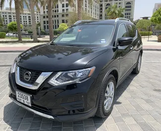 Nissan Rogue 2019 car hire in the UAE, featuring ✓ Petrol fuel and 154 horsepower ➤ Starting from 90 AED per day.
