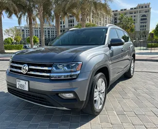 Front view of a rental Volkswagen Atlas in Dubai, UAE ✓ Car #5122. ✓ Automatic TM ✓ 1 reviews.