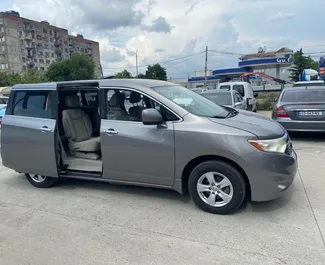 Front view of a rental Nissan Quest in Kutaisi, Georgia ✓ Car #5400. ✓ Automatic TM ✓ 0 reviews.