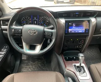 Toyota Fortuner 2019 available for rent in Tbilisi, with unlimited mileage limit.
