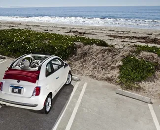 Car Hire Fiat 500 Cabrio #1765 Manual in Crete, equipped with 1.0L engine ➤ From Manolis in Greece.