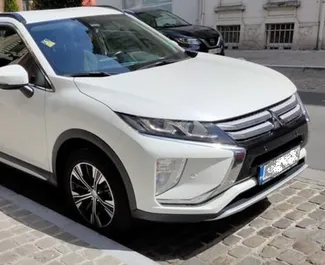 Front view of a rental Mitsubishi Eclipse Cross at Burgas Airport, Bulgaria ✓ Car #5534. ✓ Automatic TM ✓ 0 reviews.