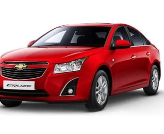 Front view of a rental Chevrolet Cruze at Burgas Airport, Bulgaria ✓ Car #3633. ✓ Automatic TM ✓ 0 reviews.