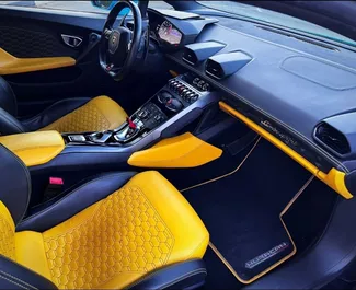Petrol L engine of Lamborghini Huracan 2022 for rental in Dubai.