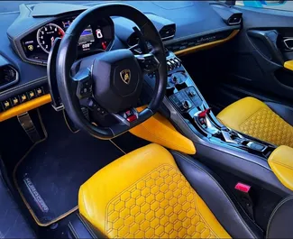 Lamborghini Huracan 2022 available for rent in Dubai, with unlimited mileage limit.