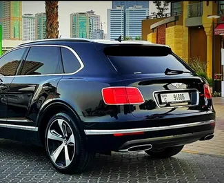 Bentley Bentayga rental. Premium, Luxury, Crossover Car for Renting in the UAE ✓ Deposit of 5000 AED ✓ TPL insurance options.
