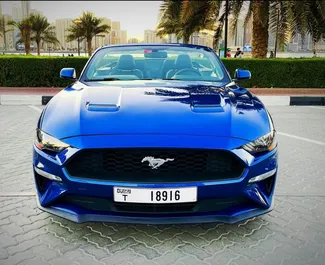 Ford Mustang Cabrio rental. Premium, Luxury, Cabrio Car for Renting in the UAE ✓ Deposit of 3000 AED ✓ TPL insurance options.