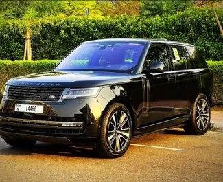 Front view of a rental Range Rover Vogue in Dubai, UAE ✓ Car #5666. ✓ Automatic TM ✓ 0 reviews.