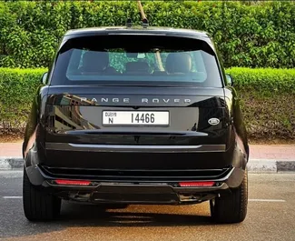 Range Rover Vogue 2023 car hire in the UAE, featuring ✓ Petrol fuel and  horsepower ➤ Starting from 4989 AED per day.