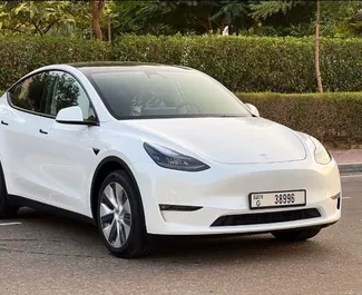 Tesla Model Y – Long Range 2023 with Front drive system, available in Dubai.