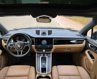 Front view of a rental Porsche Macan in Dubai, UAE ✓ Car #5660. ✓ Automatic TM ✓ 0 reviews.