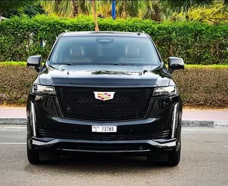 Cadillac Escalade 2023 car hire in the UAE, featuring ✓ Petrol fuel and  horsepower ➤ Starting from 1782 AED per day.