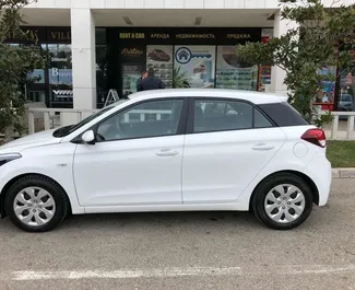 Front view of a rental Hyundai i20 in Budva, Montenegro ✓ Car #5943. ✓ Automatic TM ✓ 2 reviews.