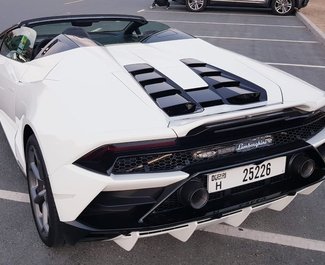 Hire a Lamborghini Huracan Evo Cabrio car at Dubai airport in  UAE
