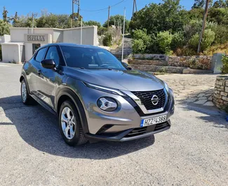Front view of a rental Nissan Juke in Crete, Greece ✓ Car #4009. ✓ Manual TM ✓ 0 reviews.