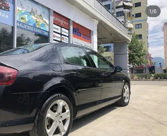 Front view of a rental Peugeot 407 in Tirana, Albania ✓ Car #6438. ✓ Automatic TM ✓ 0 reviews.