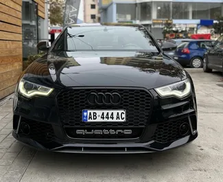 Front view of a rental Audi A6 in Tirana, Albania ✓ Car #6349. ✓ Automatic TM ✓ 0 reviews.