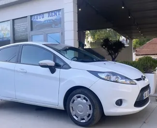 Front view of a rental Ford Fiesta in Tirana, Albania ✓ Car #6343. ✓ Manual TM ✓ 3 reviews.