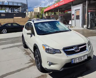 Front view of a rental Subaru XV Premium in Tbilisi, Georgia ✓ Car #6359. ✓ Automatic TM ✓ 0 reviews.