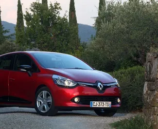 Front view of a rental Renault Clio 4 in Crete, Greece ✓ Car #6440. ✓ Manual TM ✓ 0 reviews.