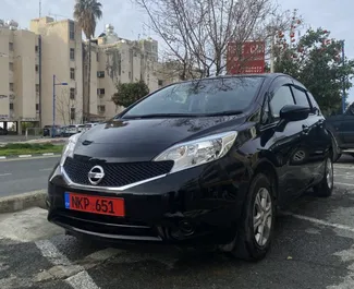 Front view of a rental Nissan Note in Limassol, Cyprus ✓ Car #3965. ✓ Automatic TM ✓ 1 reviews.