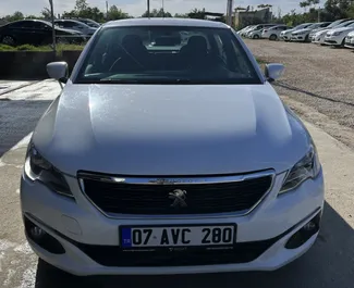Front view of a rental Peugeot 301 at Antalya Airport, Turkey ✓ Car #4158. ✓ Manual TM ✓ 2 reviews.
