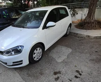 Front view of a rental Volkswagen Golf in Crete, Greece ✓ Car #1557. ✓ Manual TM ✓ 0 reviews.