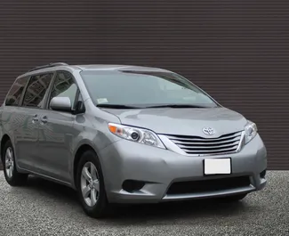 Front view of a rental Toyota Sienna in Yerevan, Armenia ✓ Car #1175. ✓ Automatic TM ✓ 0 reviews.